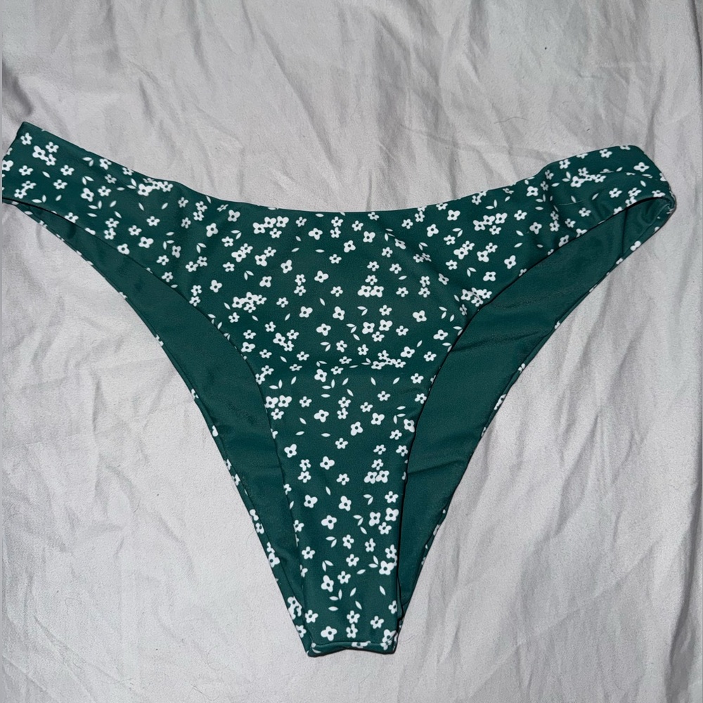 Green Floral Bikini Bottoms